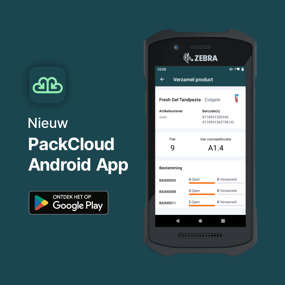 Nieuw: PackCloud Android App